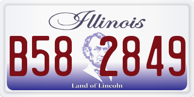 IL license plate B582849