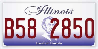 IL license plate B582850