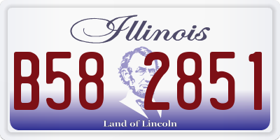 IL license plate B582851
