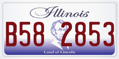 IL license plate B582853