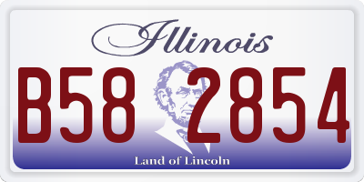 IL license plate B582854