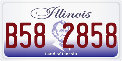IL license plate B582858