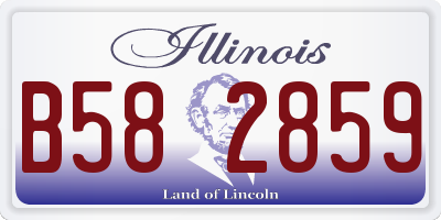 IL license plate B582859