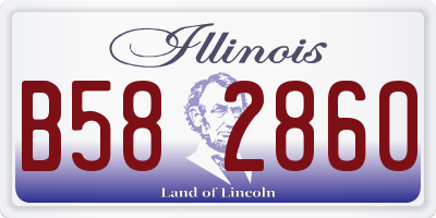 IL license plate B582860