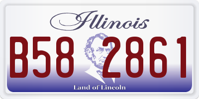 IL license plate B582861