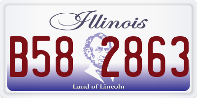 IL license plate B582863