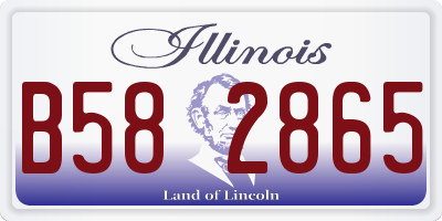 IL license plate B582865