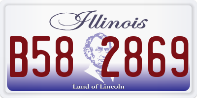 IL license plate B582869