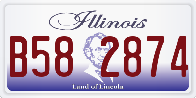 IL license plate B582874