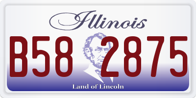 IL license plate B582875