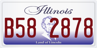 IL license plate B582878