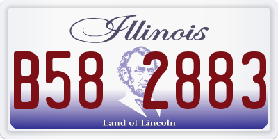 IL license plate B582883