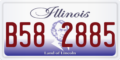 IL license plate B582885
