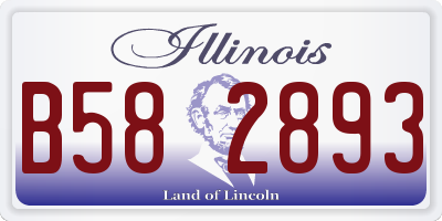 IL license plate B582893