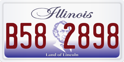 IL license plate B582898