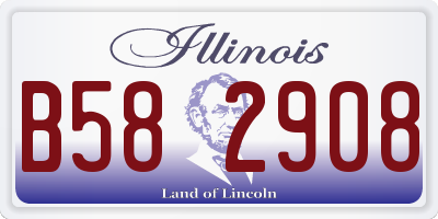 IL license plate B582908