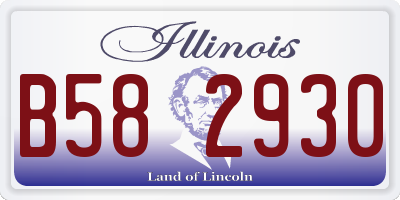 IL license plate B582930