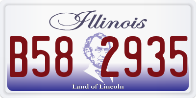 IL license plate B582935