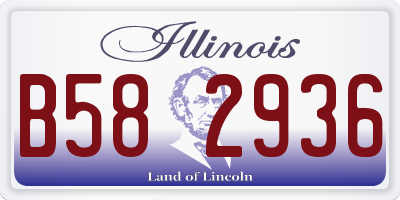 IL license plate B582936