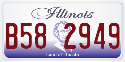 IL license plate B582949