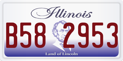 IL license plate B582953