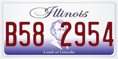 IL license plate B582954