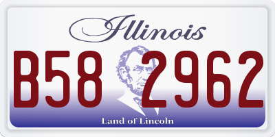 IL license plate B582962