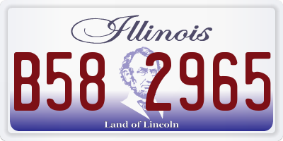 IL license plate B582965