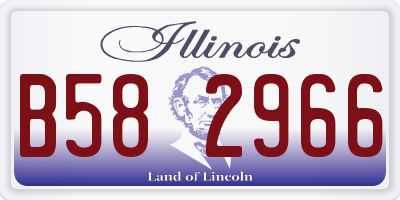 IL license plate B582966
