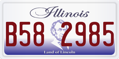 IL license plate B582985