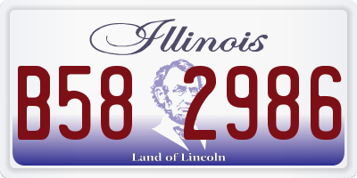 IL license plate B582986