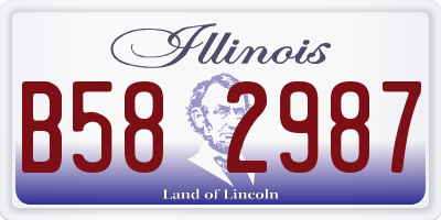 IL license plate B582987