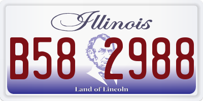 IL license plate B582988