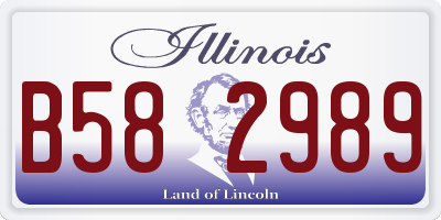 IL license plate B582989