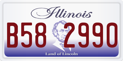 IL license plate B582990