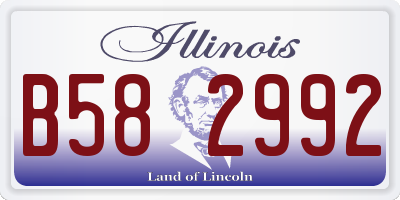 IL license plate B582992