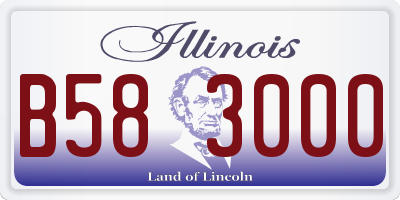 IL license plate B583000