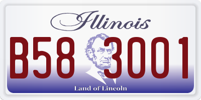 IL license plate B583001