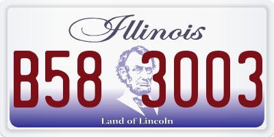 IL license plate B583003