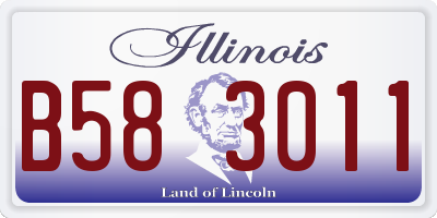 IL license plate B583011