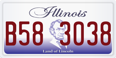 IL license plate B583038