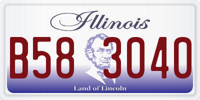IL license plate B583040