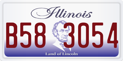 IL license plate B583054