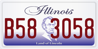 IL license plate B583058