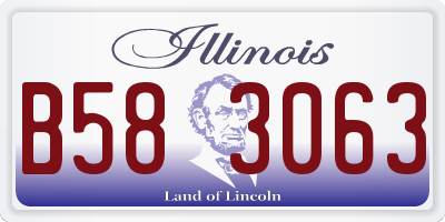 IL license plate B583063