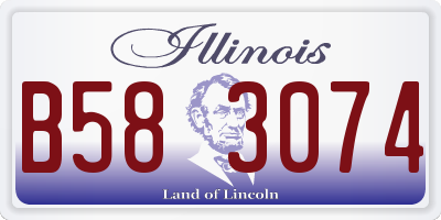 IL license plate B583074
