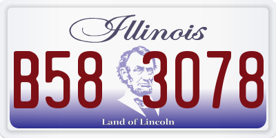 IL license plate B583078