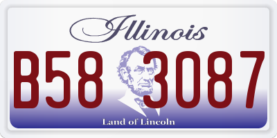 IL license plate B583087