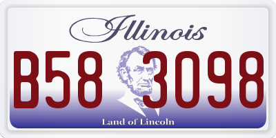 IL license plate B583098