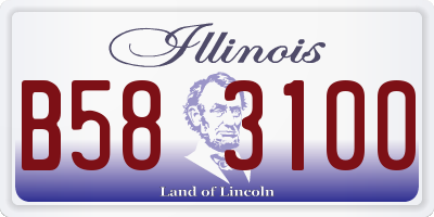 IL license plate B583100